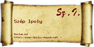 Szép Ipoly névjegykártya